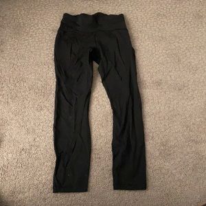 Black mess on the side lululemons